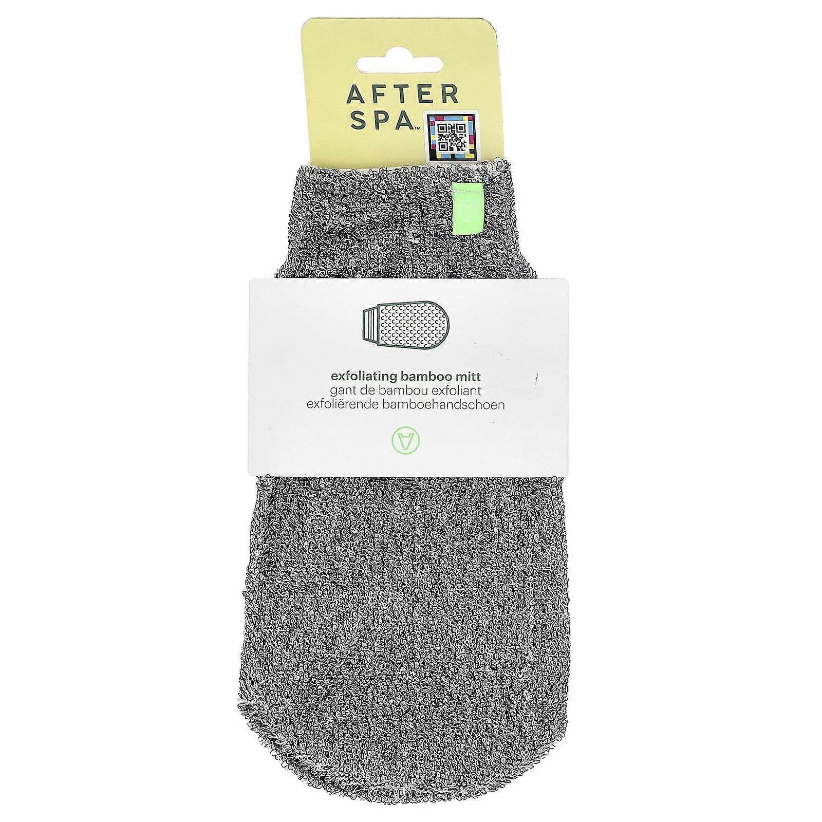 AfterSpa, Exfoliating Bamboo Mitt, 1 Mitt, 4-Pack