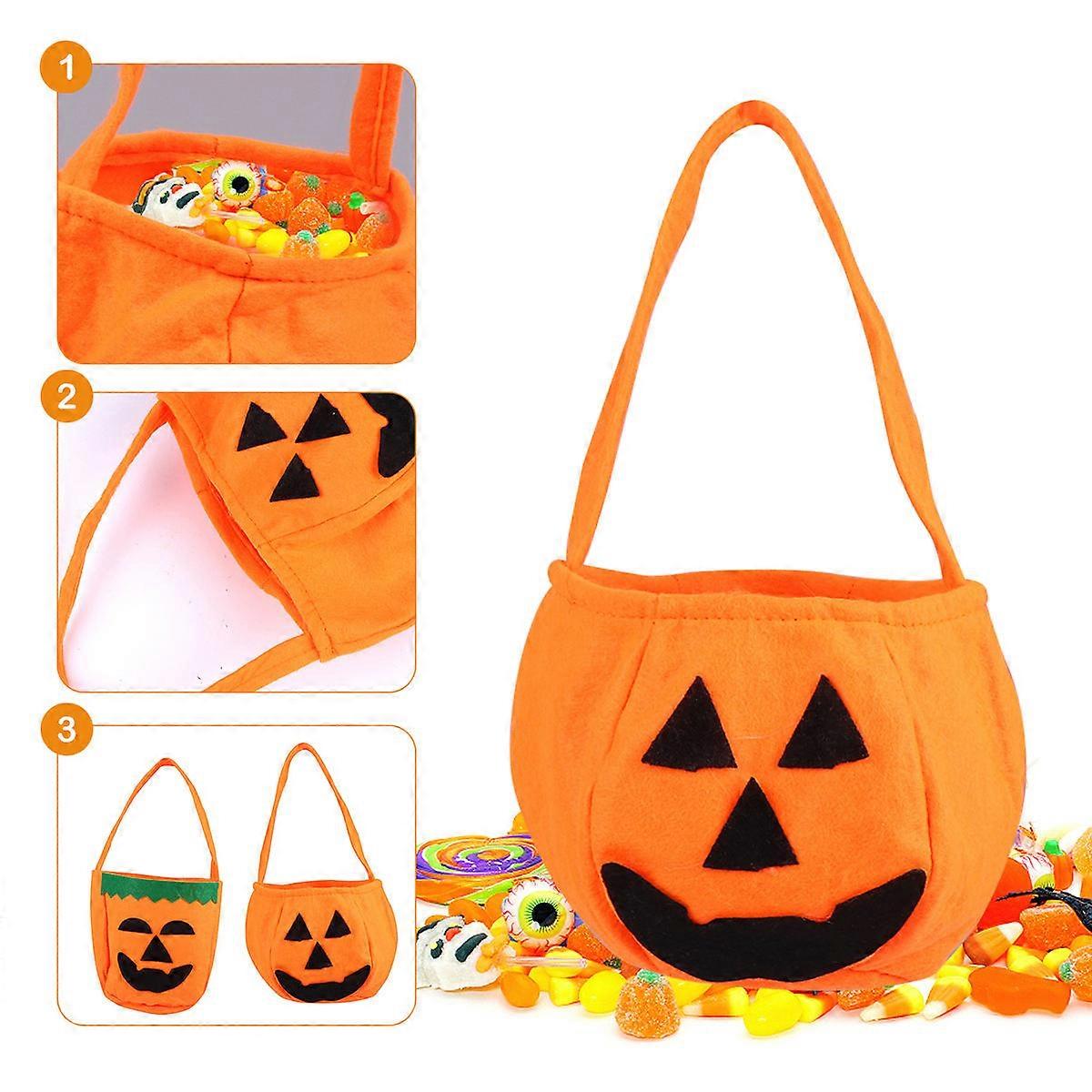 2pcs Candy Gift Bag Pumpkin Shape Candy Packaging Box Storage Bag Gift Container
