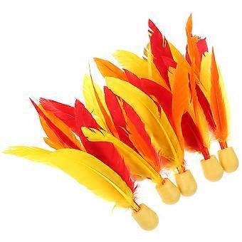 10 pz Alta Elasticità Badminton Tre Capelli Colorato Palle Da Cricket Paddle Badminton Piuma Palle Accessori Sportivi per Sport Fitness (Colore Casuale)