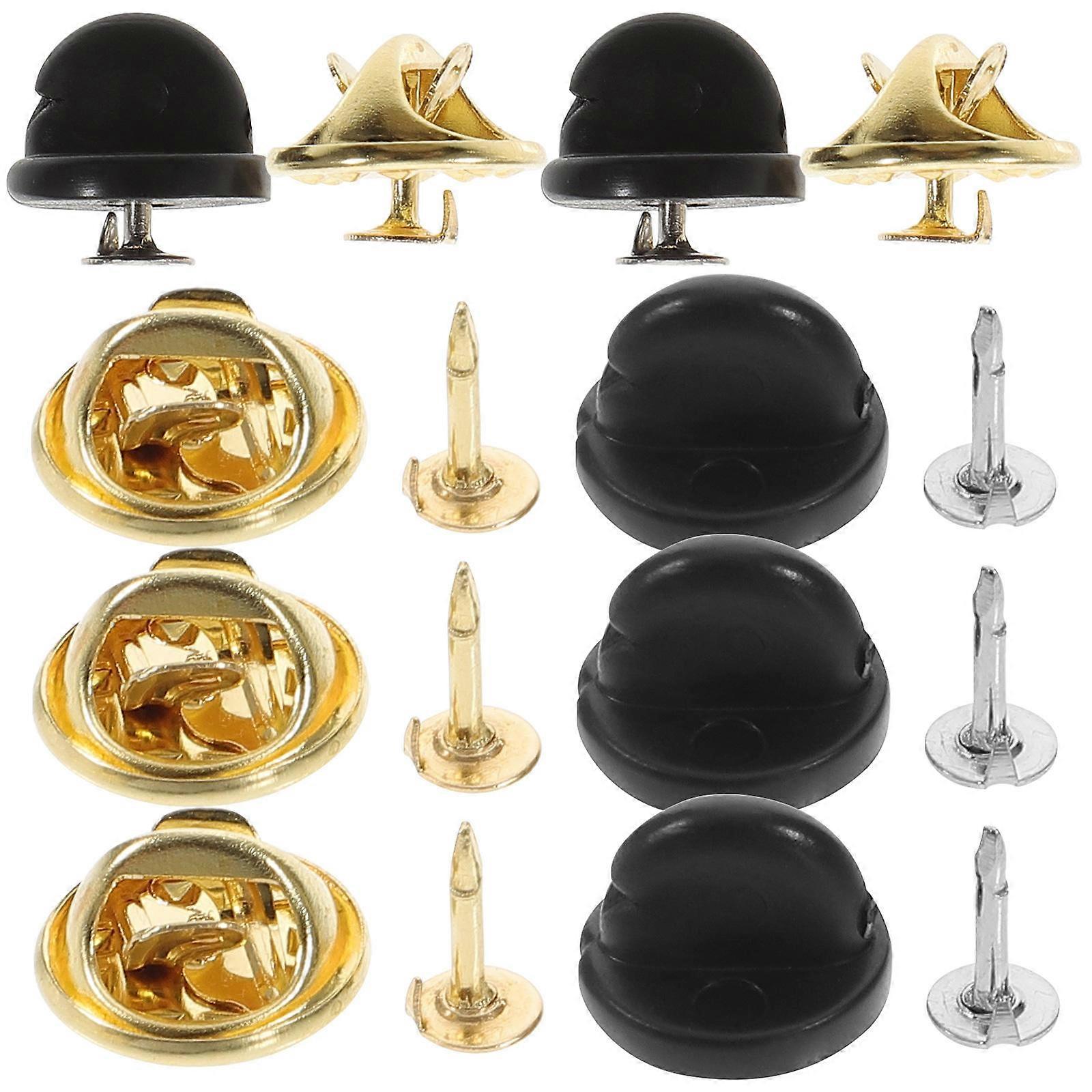 Craft Making Butterfly Hat Locking Pin Backs 100Sets with Assorted Colors
