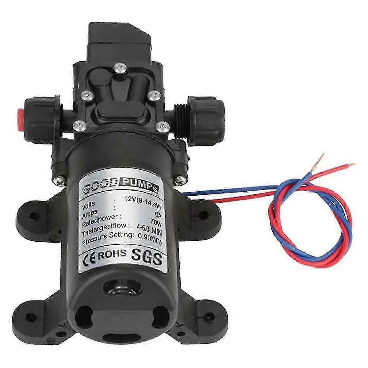 70W 12V DC Self-Priming Water Pump 6A Current