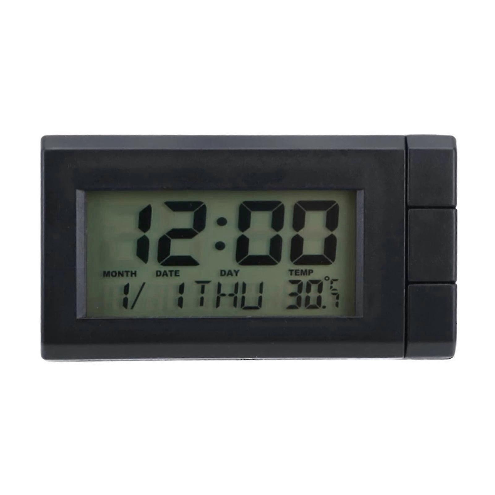 LCD Digital Accessories For Dashboard Auto Temperature Display Time Car Clock