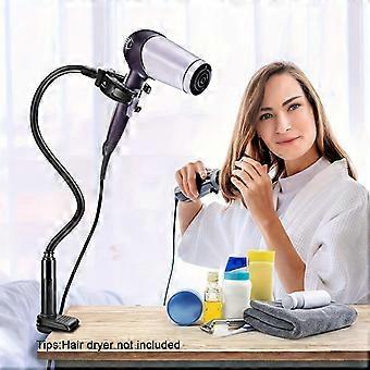 Hair Dryer Stand 360 Rotating Clamp Mount, Adjustable Height Hands-Free Hair Dryer Holder for Home Salon Gym Hotel