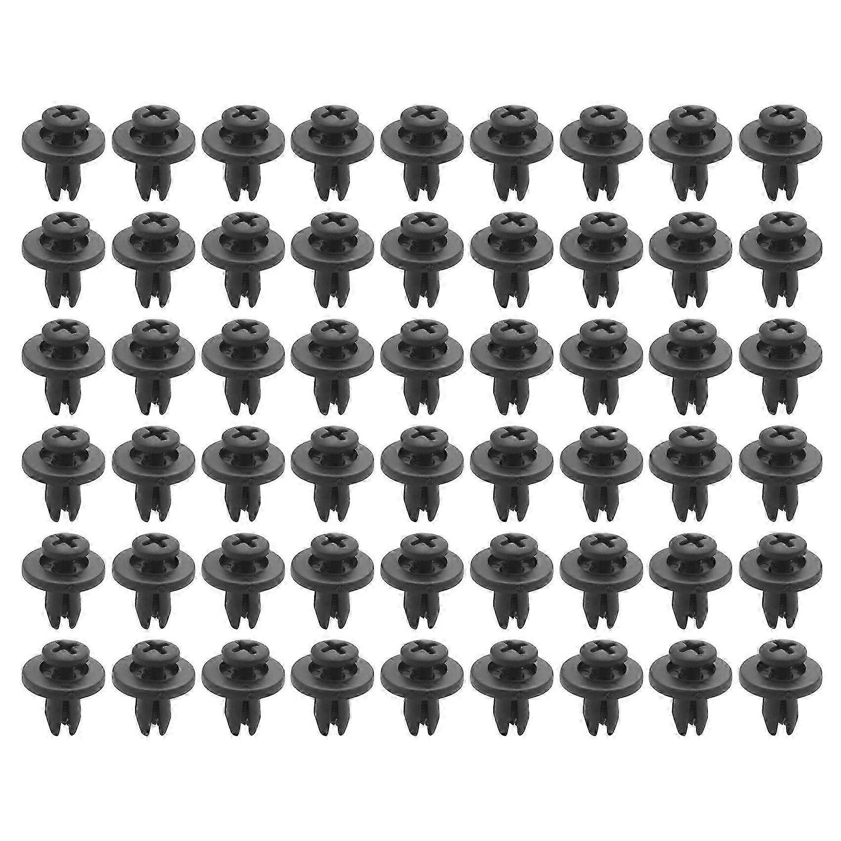 300Pcs 6mm Plastic Push Type Rivet Bumper Pin Clips