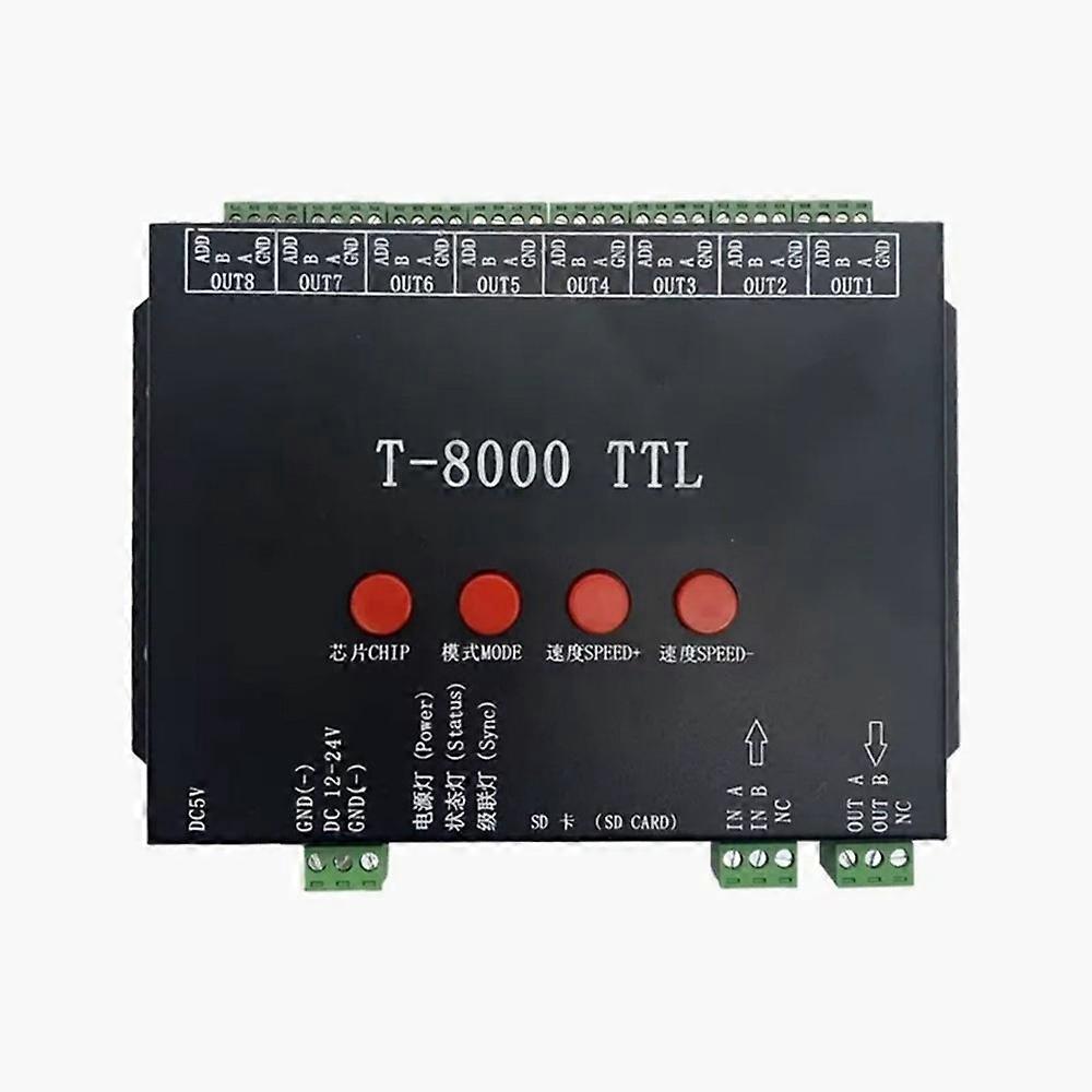 T-8000 TTL Programble LED Pixel Controller DC5V/12-24V for Various LED Strip Lights