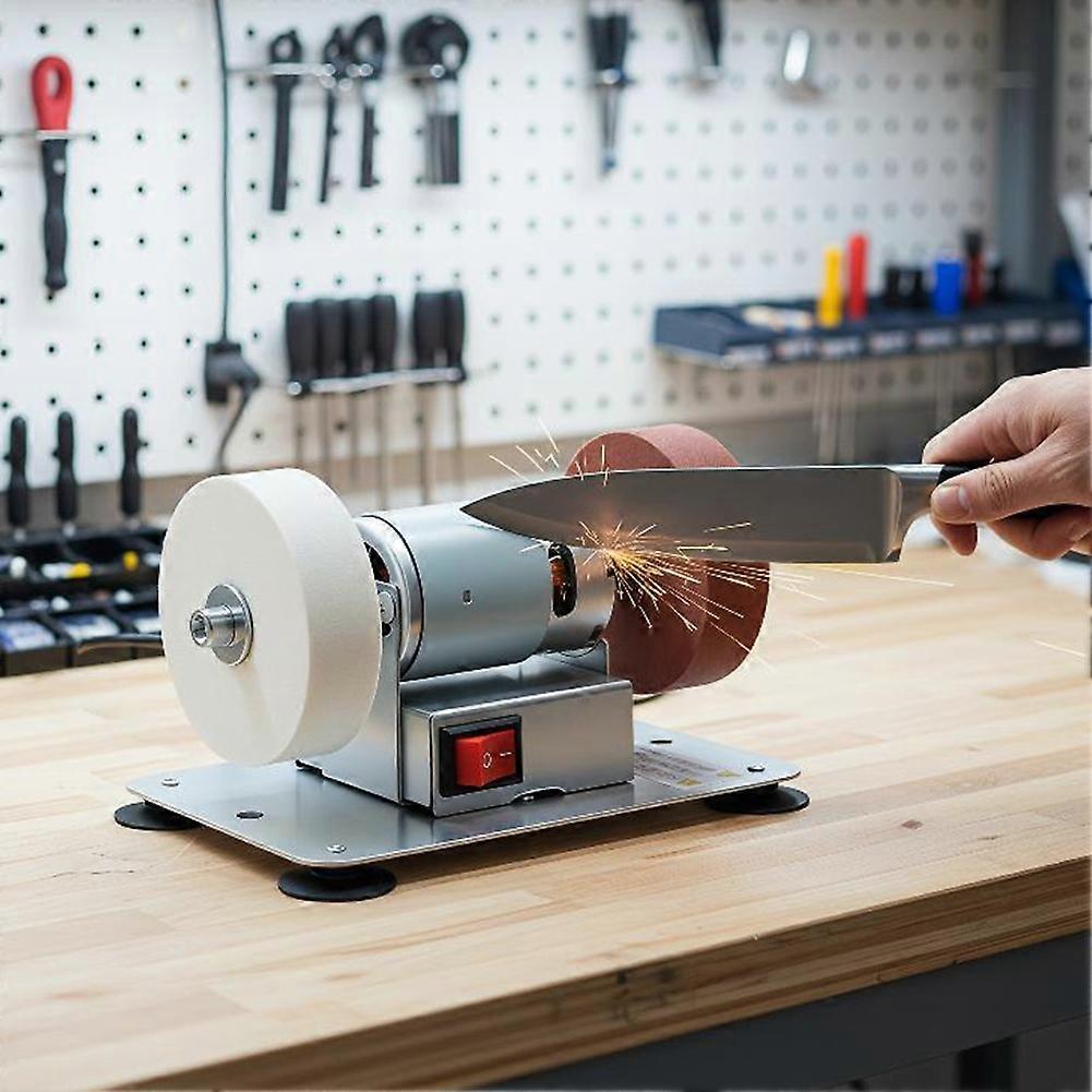 Electric Mini Bench Sander 200W Table Grinder Stepless Variable Speed Control for Cutter Sharpening Polishing EU Plug