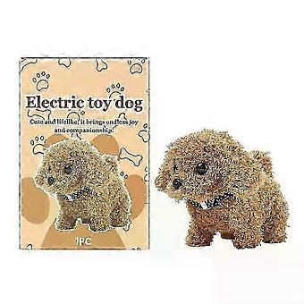 Electronic Toy Dog Dress Up Animal Interactive Plush Adorable Walking Puppy Features Barking Tail Best Gift for Kids and Pets