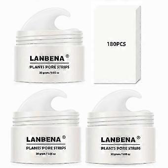 1-3X Lanbena Rimozione dei punti neri Crema Carta Carta Poro Striscia Naso Acne Pulizia 2024 Nuovo