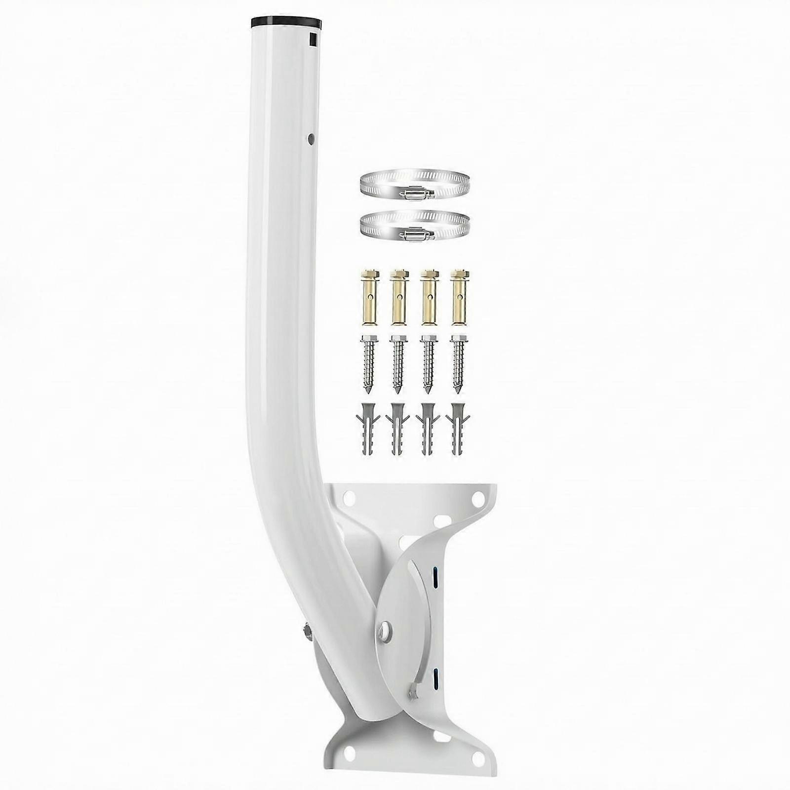 Curved Mounting Bracket White Outdoor Hardware