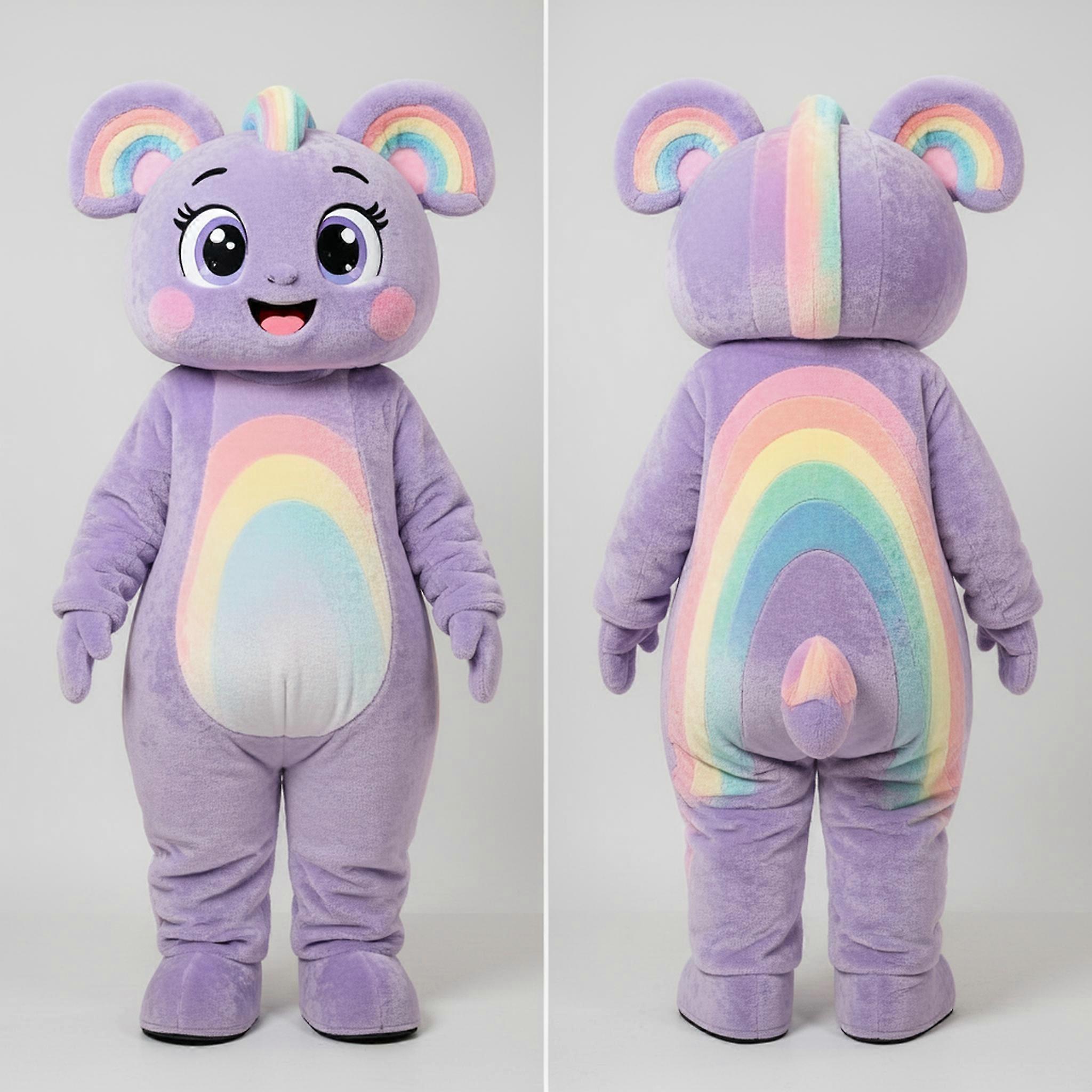MASTICOT Lavender Rounded Rainbow Mascot