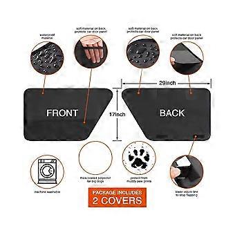 Dog Car Door Protector Covers, 2 Pack, Black