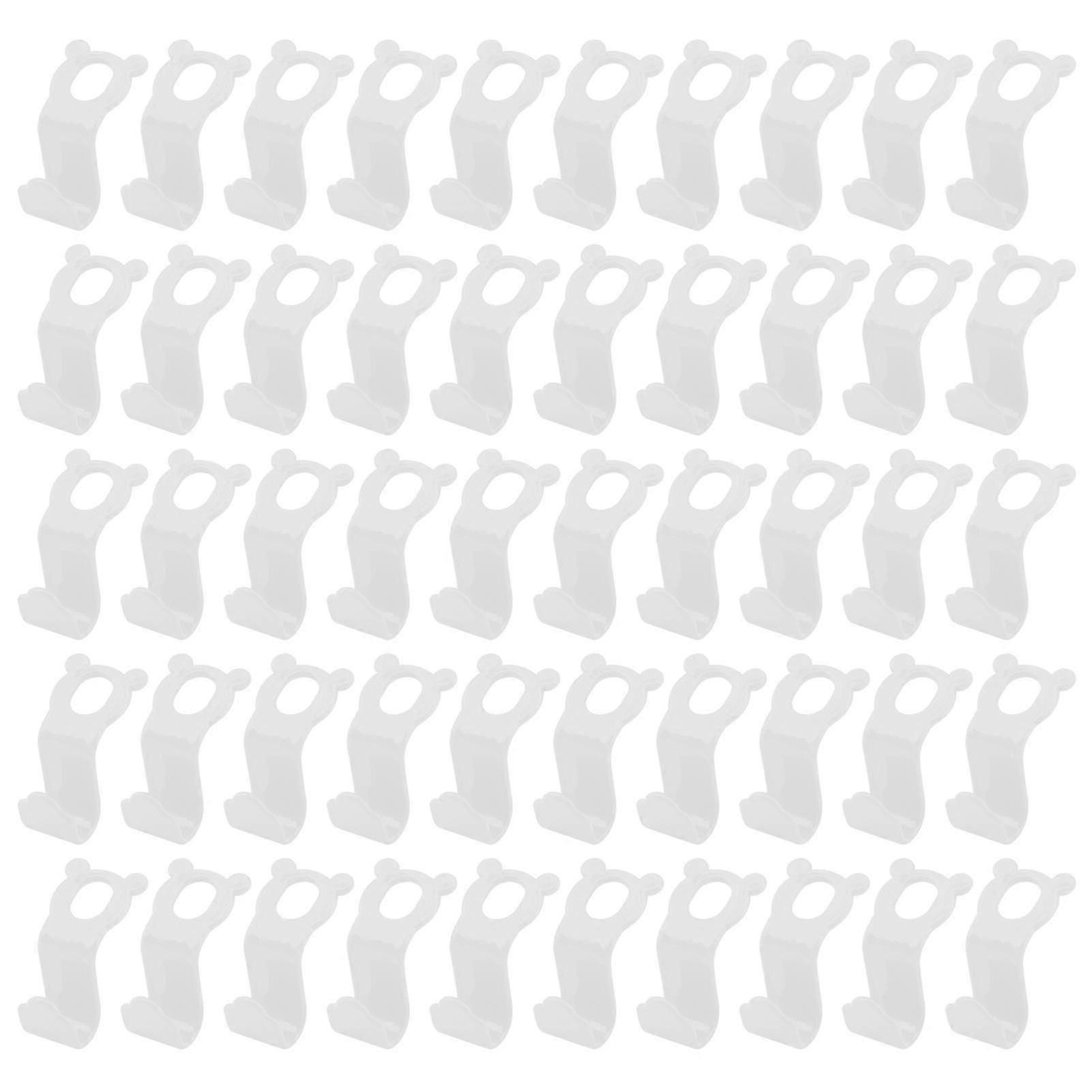 50pcs Clothes Hanger Connector Hooks Mini Cascading Stack compatible with Closet Wardrobe Space Saving