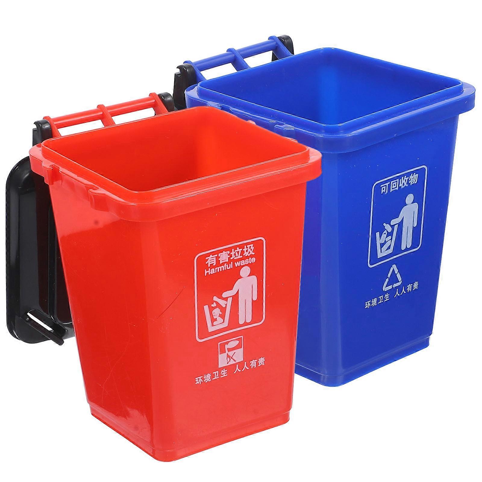 Trash Can Pen Holder Creative for Holding Pens 2Pcs Multi-Function Desktop