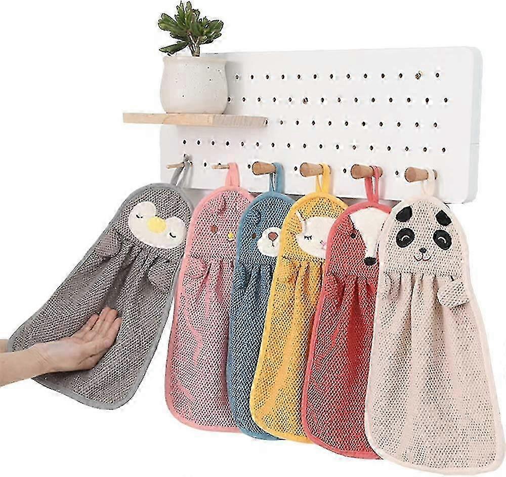 6 Pcs Fast-Drying Animal Towels