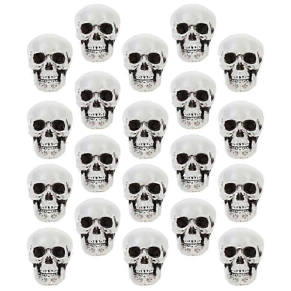 Multi-Function 24Pcs Pack Halloween Skull Decor Decorative Skull Heads