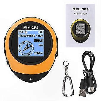 Navigateur GPS portable avec boussole pour le voyage, la randonnée, le suivi par satellite, le jaune