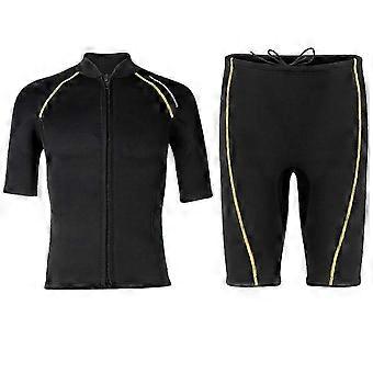 Mens Wetsuit Top Neoprene Nylon Front Zipper Diving Surfing Snorkeling Swimming Suit Jacket