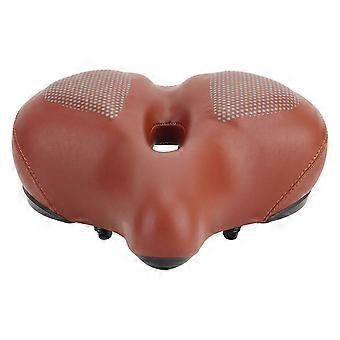 Bike Seat Shock Absorbing Waterproof Soft Silicone Padded Breathable Ergonomic Brown Unisex