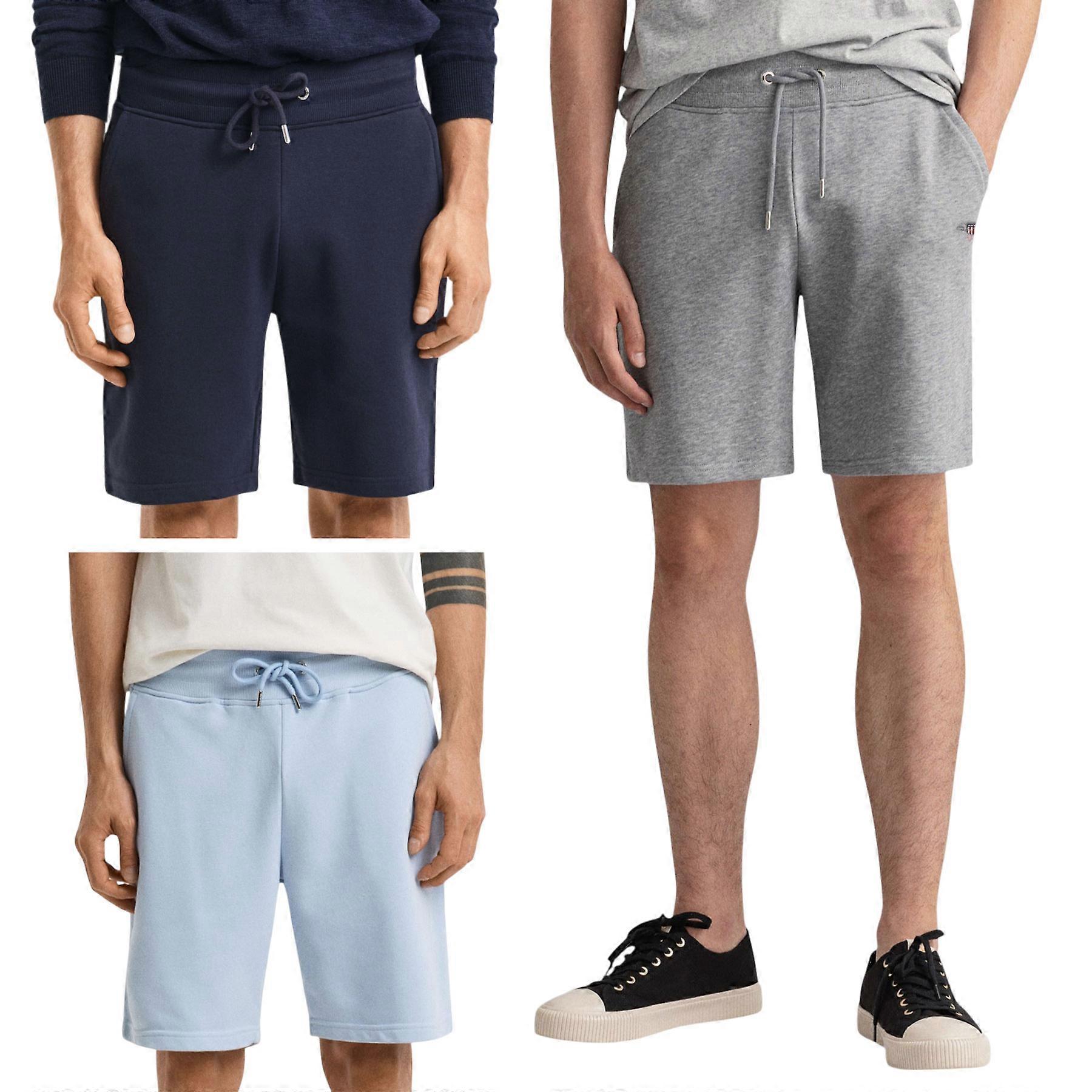 Gant Shield Mens Sweat Shorts Regular Fit Cotton Summer Gym Fleece Jogger Shorts