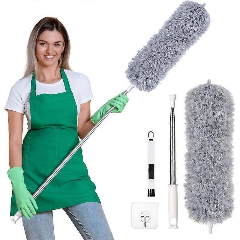 Telescopic Microfiber Duster With Stainless Steel Handle Washable & Extendable Dusters