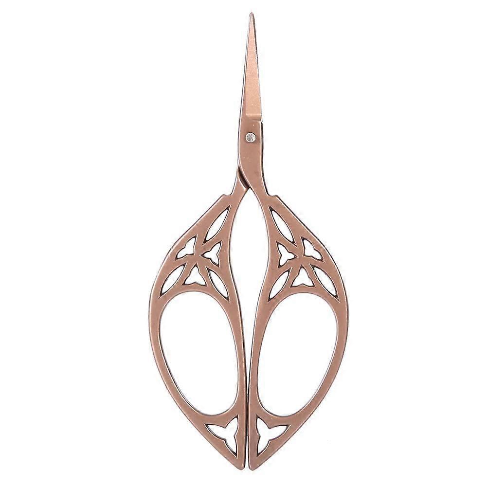 Leaf-Shaped Stainless Scissors Vintage
