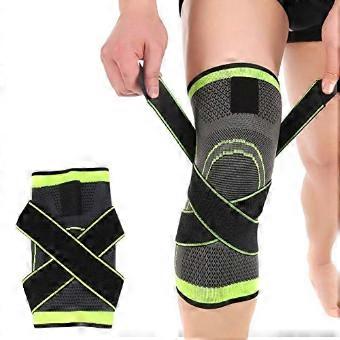 Adjustable Knee Compression Sleeve with NonSlip Fit and Breathable Support for Running and Pain Relief