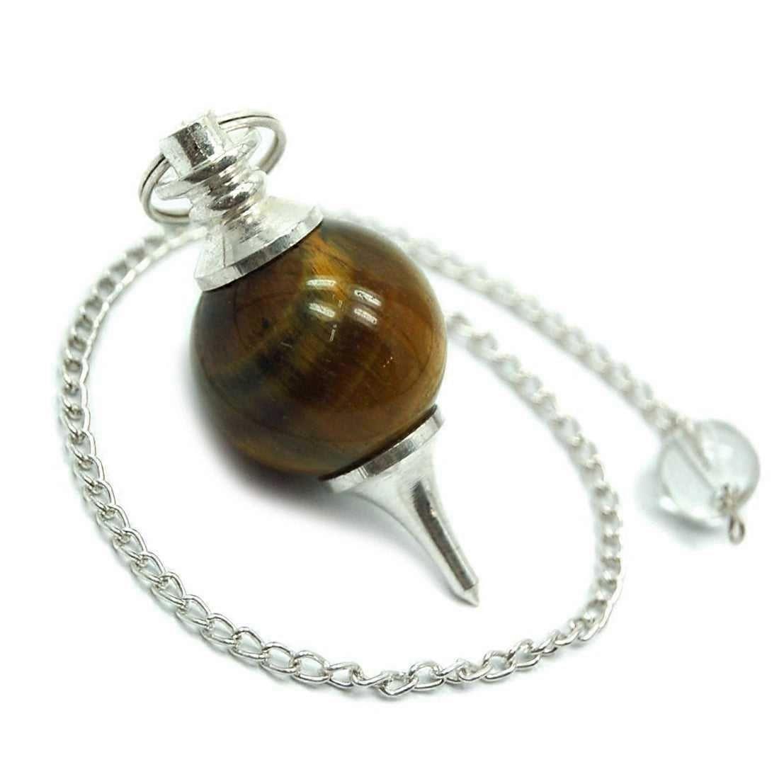 Tiger Eye Dowser Crystal Healing Stone Pendulum