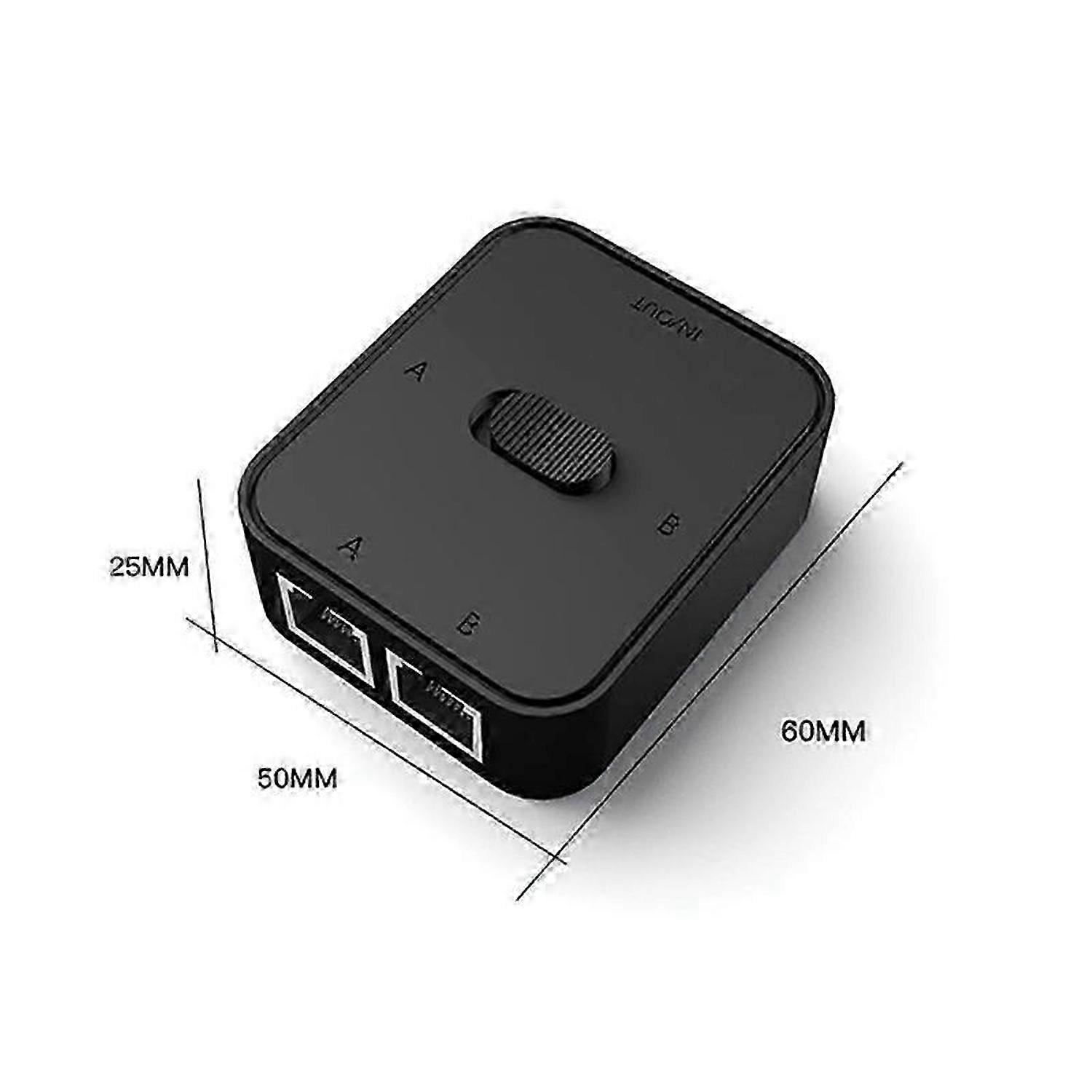 2 Port RJ45 LAN CAT6 Network Switch Selector 1000Mbps
