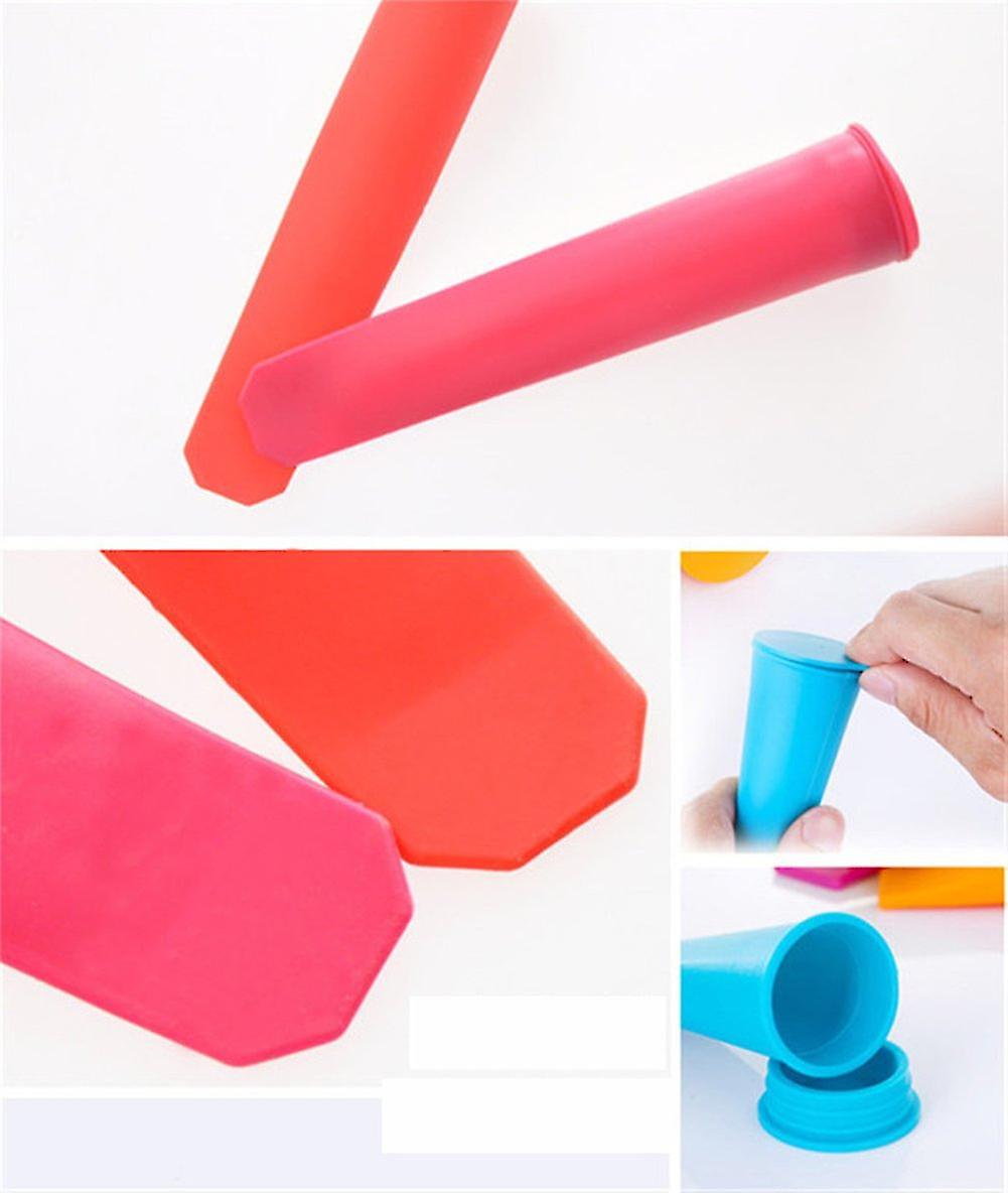 Ice Pop Mould, 10 Pcs Silicone Picosicle Moldes com Tampas (Cor aleatória)