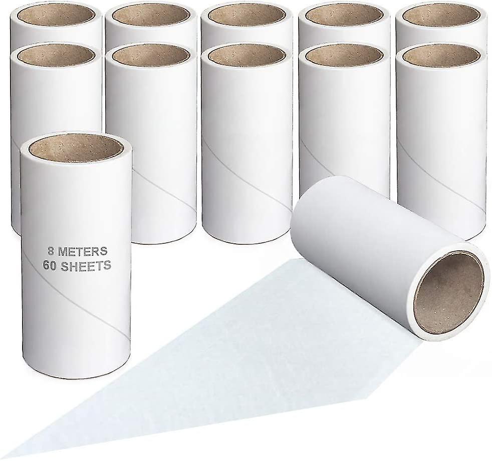 12 st Present Sticky Lint Roller Refills För Djurhår, Kläder, Sängkläder