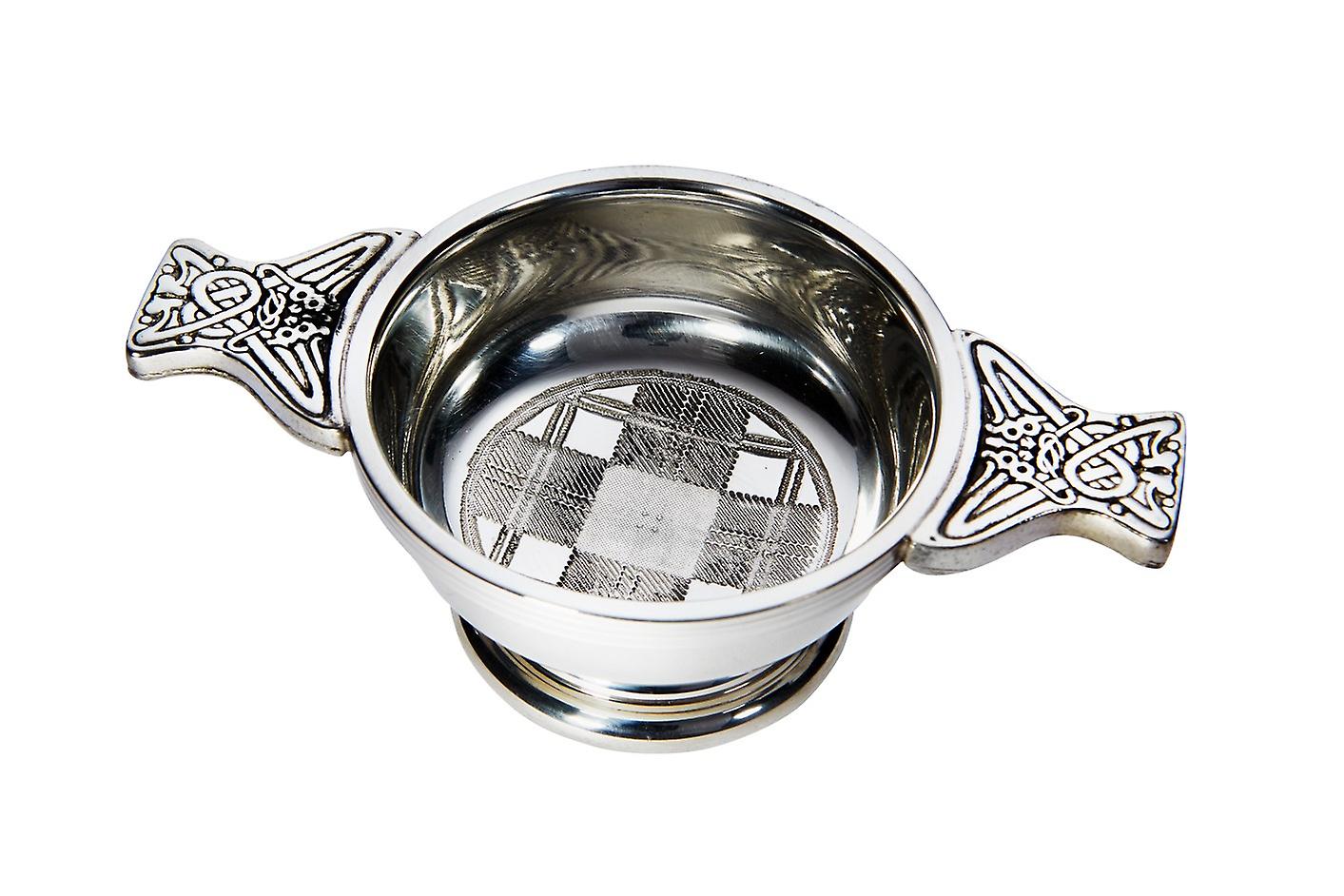 Celtic Small Embossed Tartan Quaich