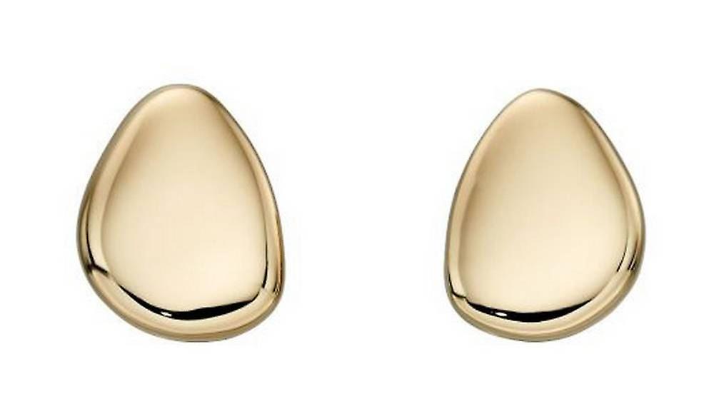Elements Gold Pebble Stud Earrings - Gold