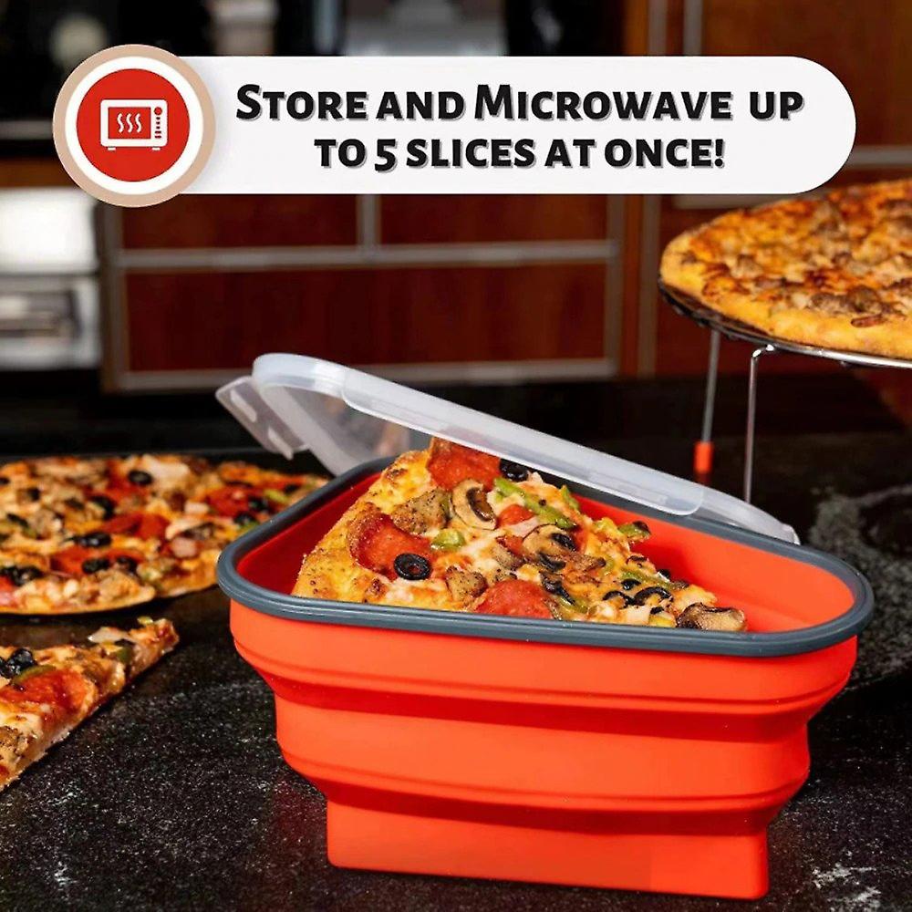 Collapsible Functional Pizza Slice Storage Container Food Storage Containers