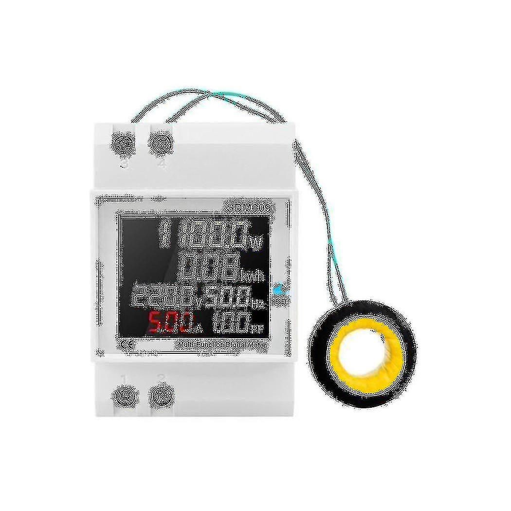 Sdm009 Rail Single-phase Digital Display Voltage Current Frequency Power Factor Electric Multi-func