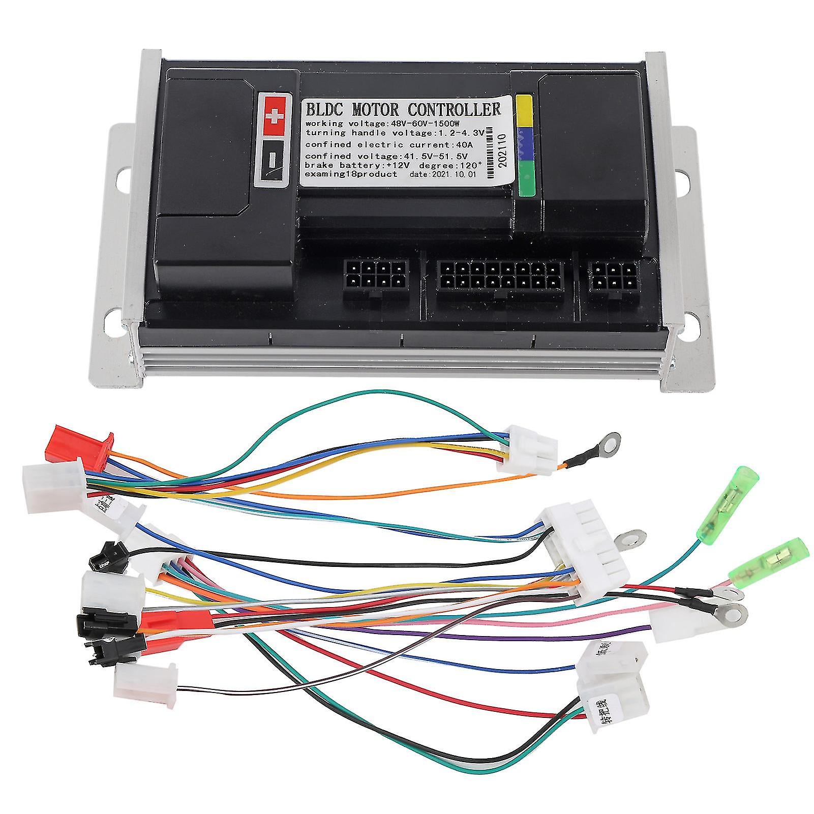 Aluminium Alloy Electric Scooter Controller With 4 Cable Accessory Fast Heat Dissipation 48v60v