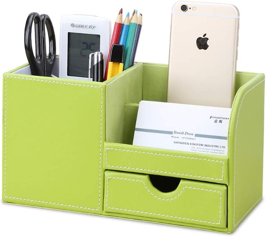4 Multi-functional Compartments Desktop Organizer (Green)