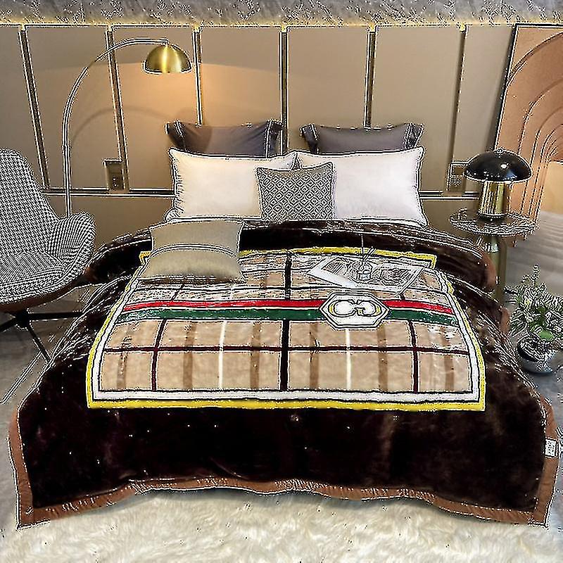 بطانية سماكة الشتاء طبقة مزدوجة راشيل المرجان الصوف بطانية لحاف