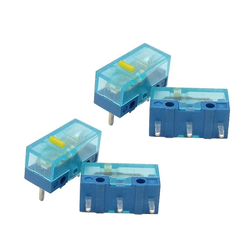 4PCS HUANO Mouse Micro Switch Gaming Mouse Micro Button Blue Transparent Shell