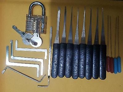 Professional Lock Pick Set Hand Tools Locksmith Tools Remove Hooks Lock Pin Broken Key Extractor  Practice Pick Lock Combination