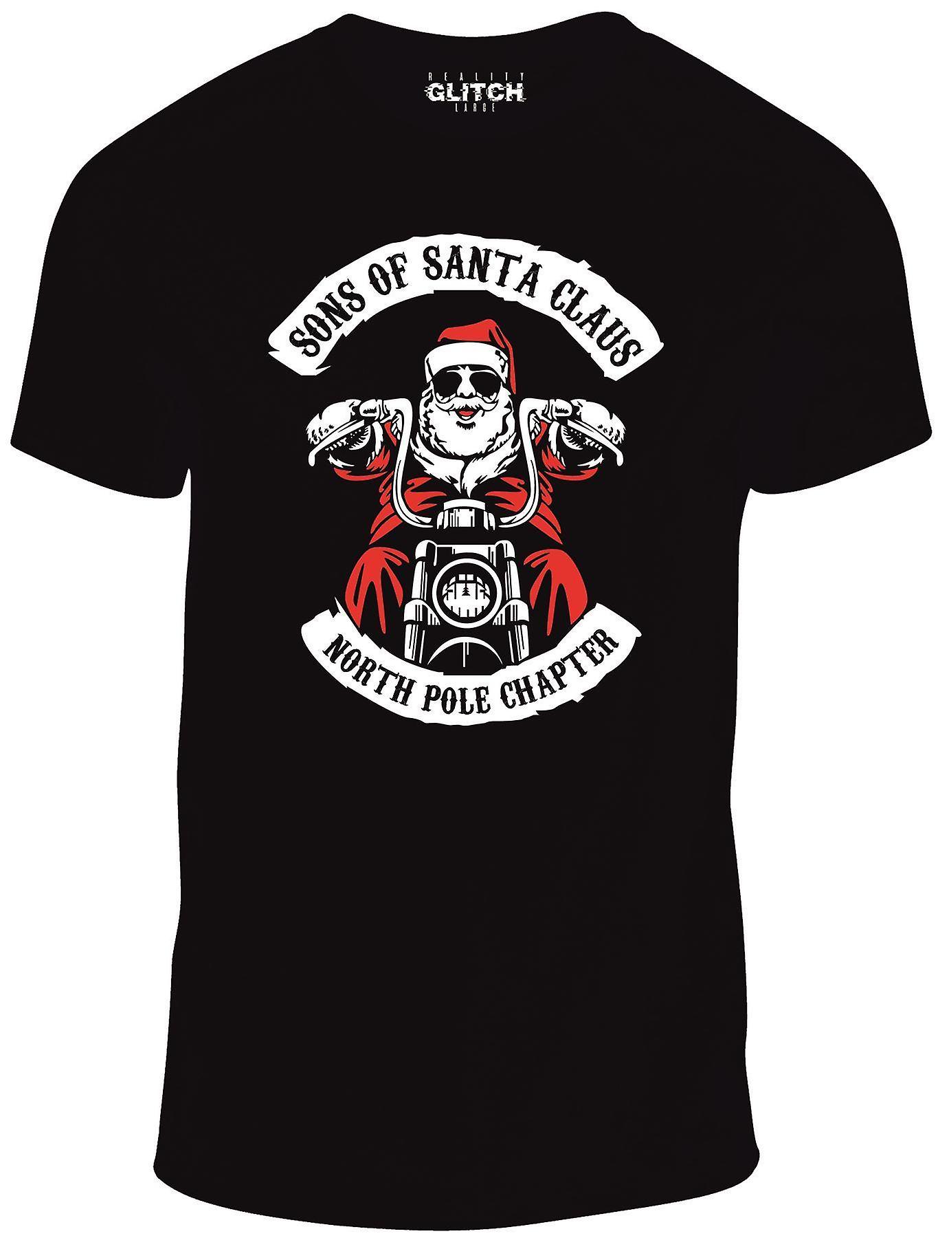 Reality Glitch Sons Of Santa Claus Mens T-shirt
