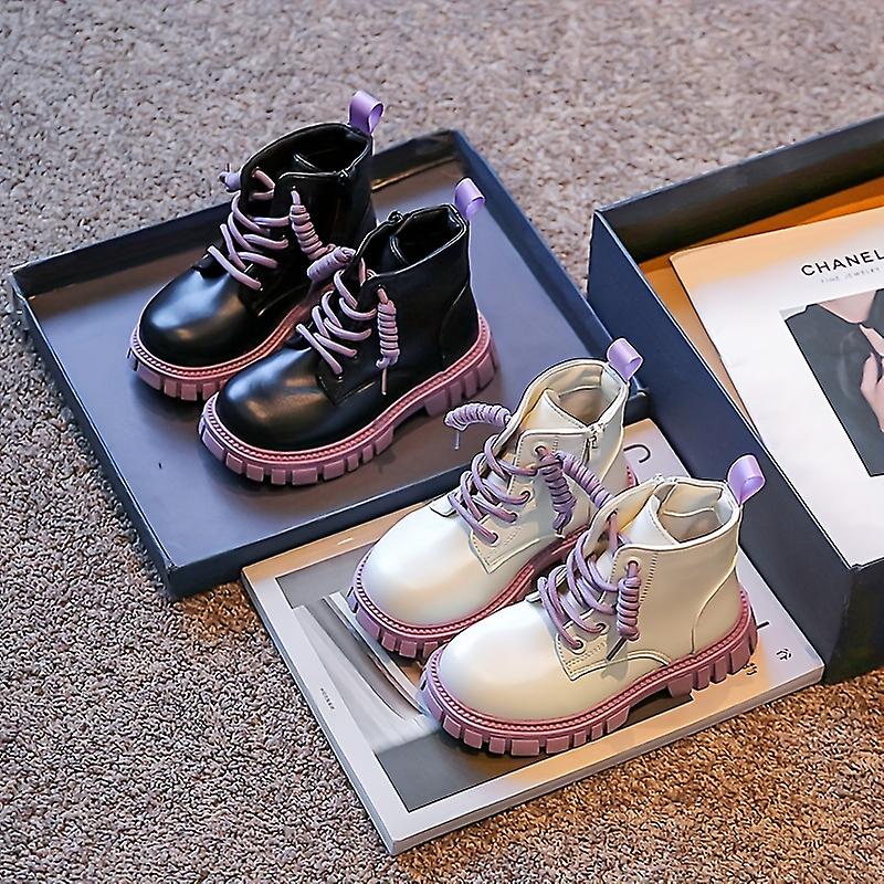 Casual Cool Ankle-high Lace Up Boots For Girls Kids Comfortable