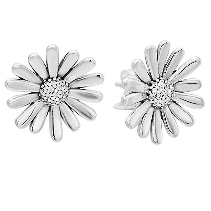 Femmes boucle d’oreille fille goujon oreille Goutte 925 Argent Sterling Sparkling Crown Daisy Feux-Fée Tiare Wishbone Sig