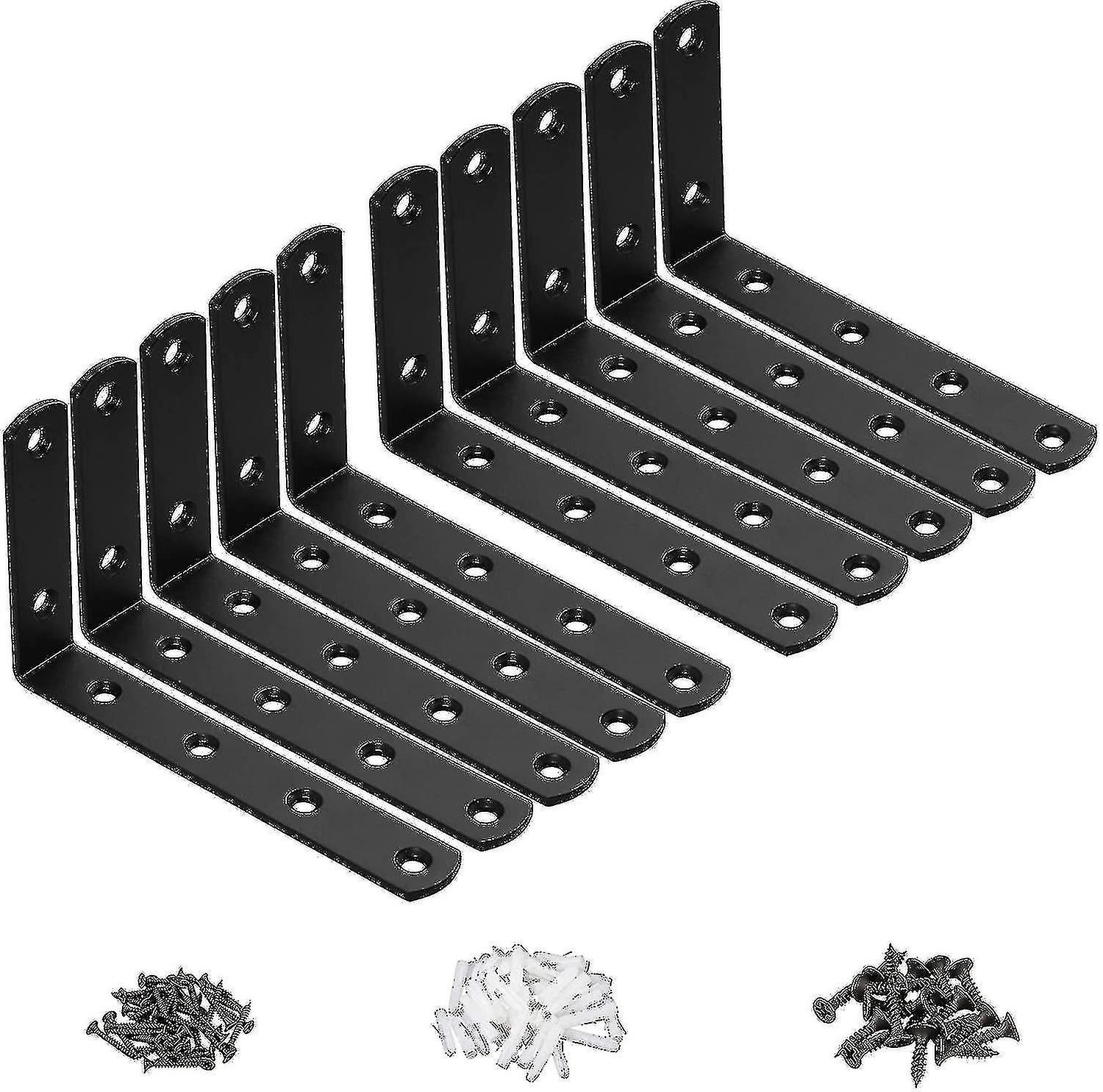10pcs Shelf Bracket Wall Shelf Bracket L Shape
