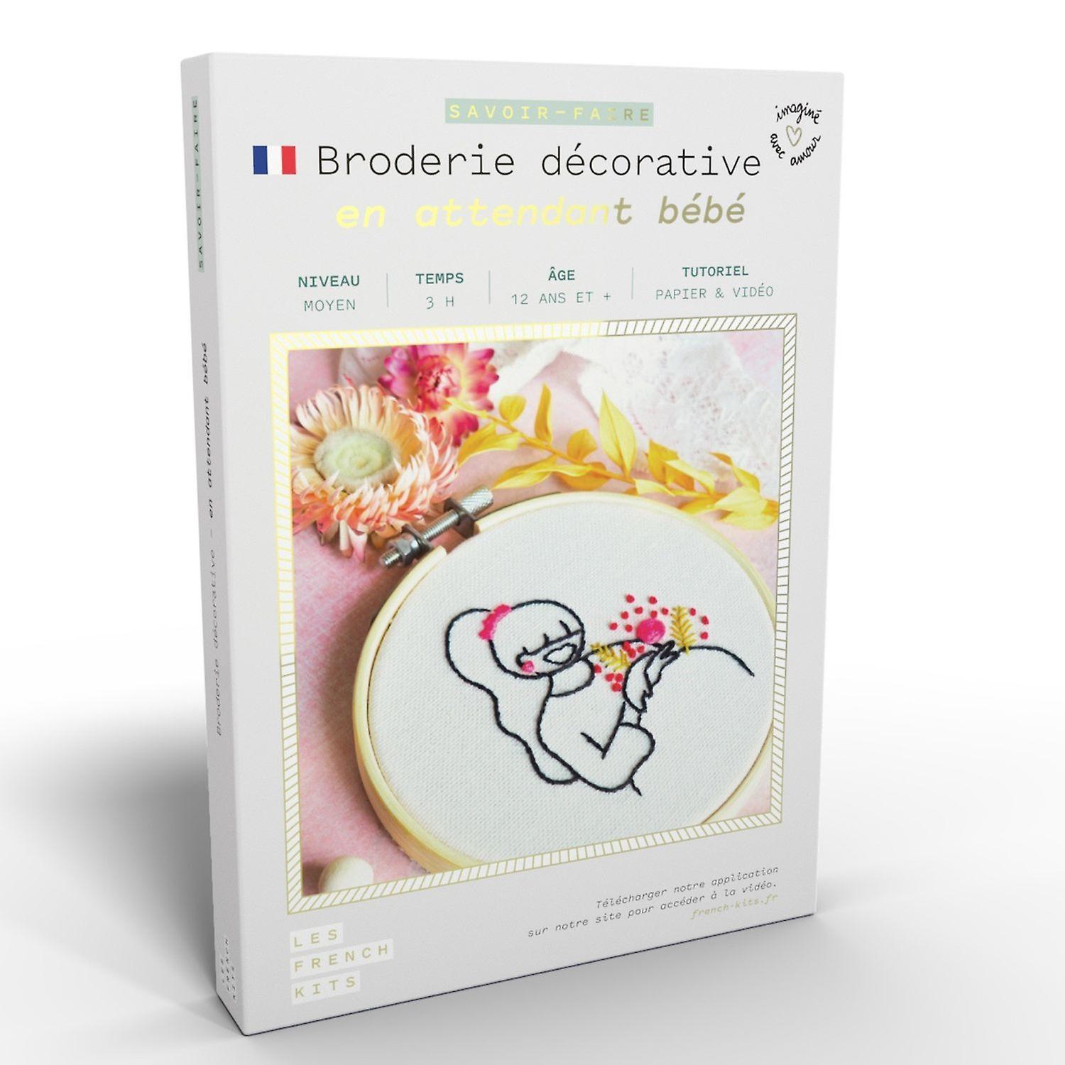 DIY box - Decorative embroidery - Waiting for baby
