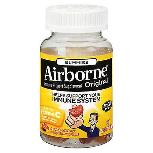 Airborne Immune Support Gummies Assorted Fruit, 21 Count (Pack of 3)