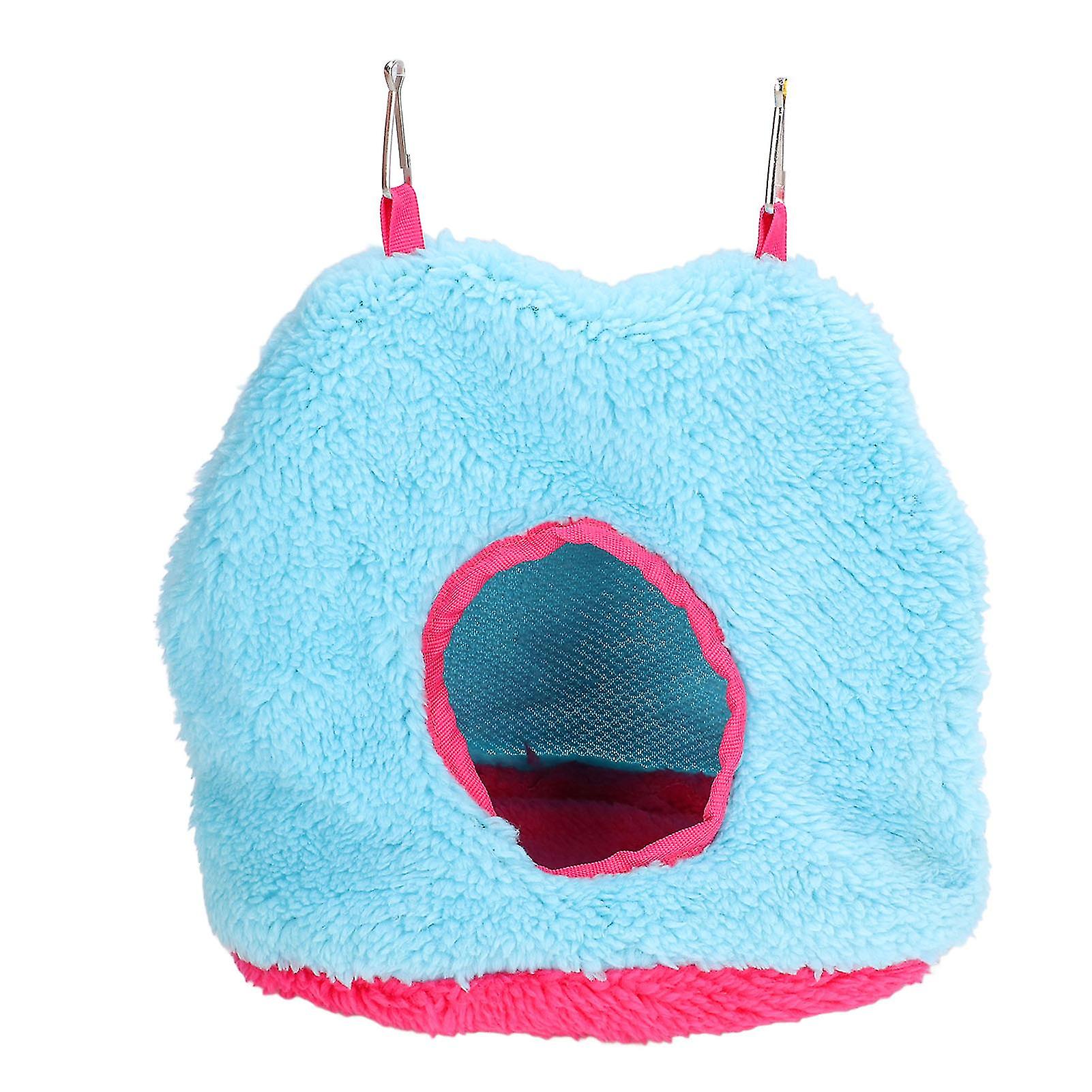 Bird Accessory Plush Winter Parrot Hammock Warm Nest House for Pet Bird Parrots ParakeetBlue