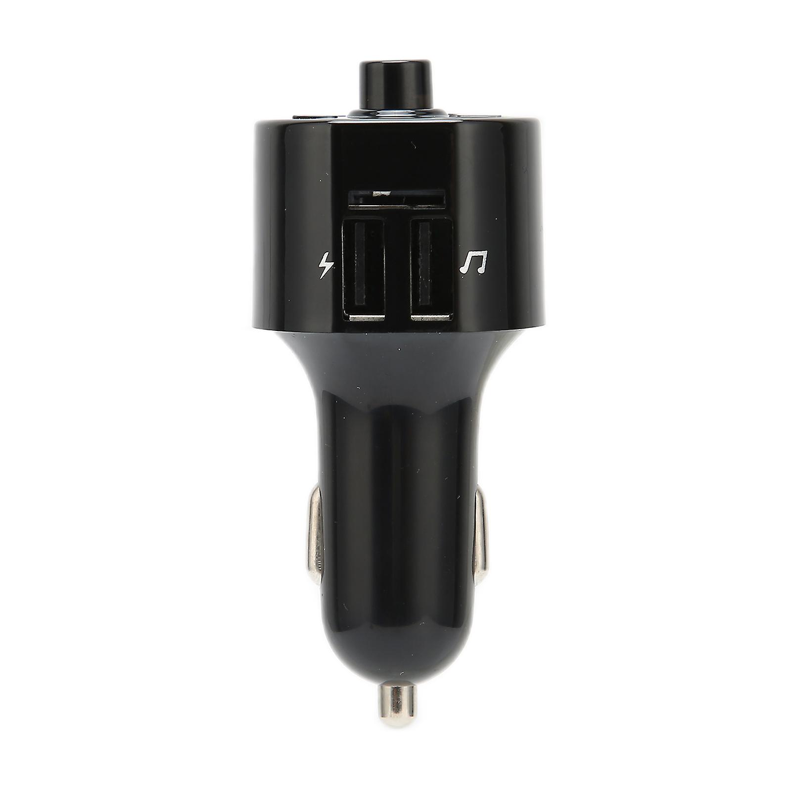 A8 Bluetooth 5.0 FM Transmitter Car Kit - Handsfree, MP3 Player, Dual USB Charger