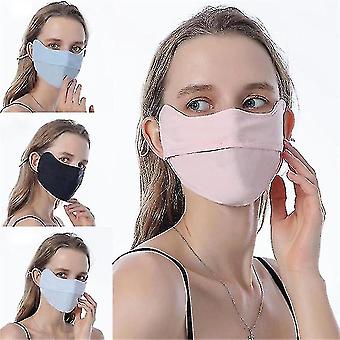 Nye 2 pakker Unisex Ice Silk Solcreme Maske Vaskbar ansigtsmaske Justerbar åndbar kludmaske til udendørs ridning Støvtæt maske Tørklæde Half Face Uv 