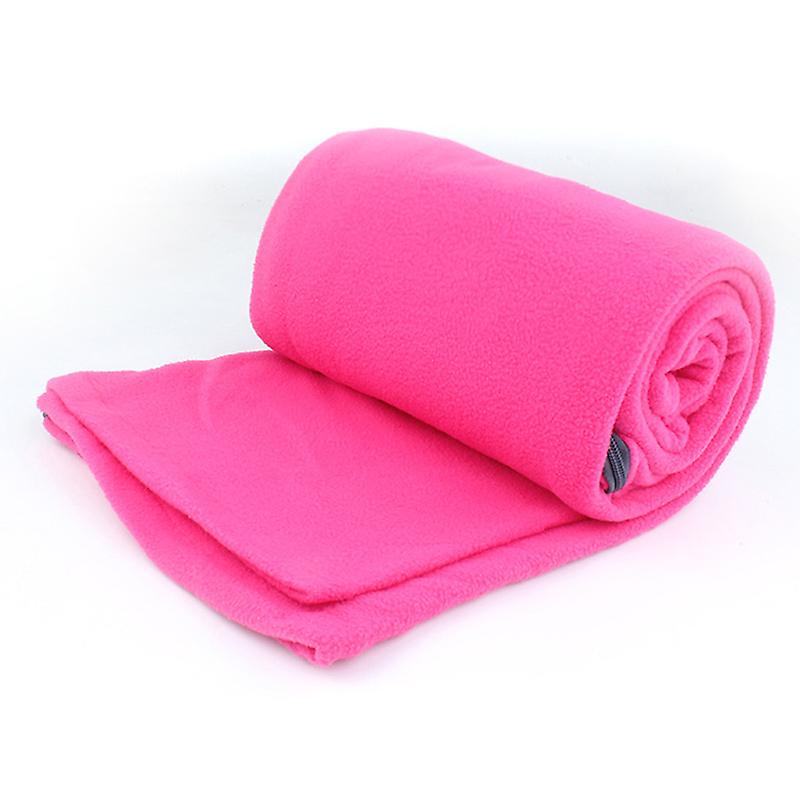 Camping Fleece Sleeping Bag Liner Portable Warm Zipper Blanket for Outdoor Home Office