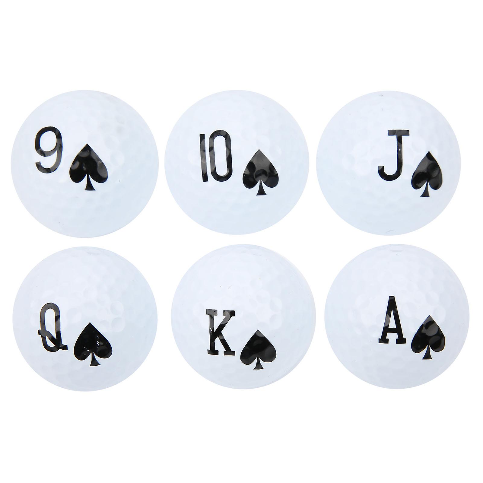 6-Pack Dual-Layer Golf Practice Balls for Improved Swing and Distance